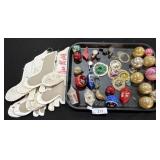 Vintage Christmas Ornaments & Paper Bells.