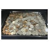 Lot Of Quarters, Pennies, Nickels, Dimes.