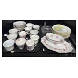 Lot Of Teacups & Tea Plates, Floral Plates.