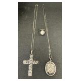 2 Sterling Silver Necklaces, 1 Sterling Silver