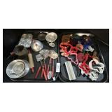 Toy Tin Kitchenware, Vintage Cookie Cutters.