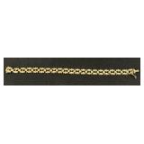 18 KT Italian Gold Link Bracelet.