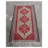 Handwoven Turkish Kilim Rug.