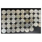 43 40% Silver Kennedy Half Dollars.