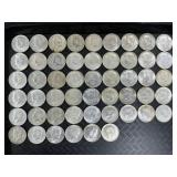 51 40% Silver Kennedy Half Dollars.