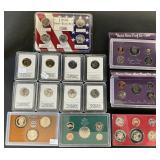 Gold & Silver Plated Dollar Coins, Mint Proof