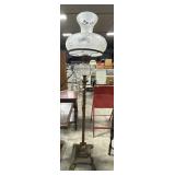 Vtg Brass Hurricane Floor Lamp.