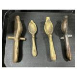 4 Brass & Bronze Spoon Molds.