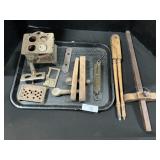 Cora Cast Iron Stove, Forschner Scale, Compass.