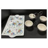 Longaberger Serving Set, Hand-painted Italian