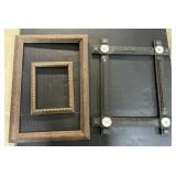 3 Tramp Art Frames.