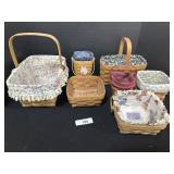 Lot Of 7 Longaberger Wicker Baskets.