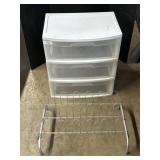 Sterilite Plastic Dresser & Shoe Rack.