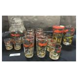 Pheasant Pitcher, Tumblers, Cocktail Shakers.