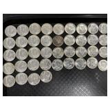 40 90% Silver 1964 Kennedy Half Dollars.