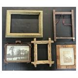 Tramp Art Frames, B&W Photography.
