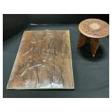 Carved Madonna & Child, Carved Indian Plant Stand.