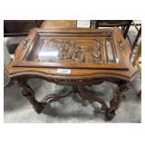 Renaissance Revival Style Carved Walnut Tray-Top