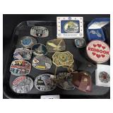 NFL & Veteran Belt Buckles, Pin, Cufflinks.