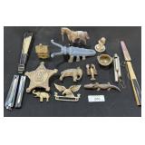 Cast Iron Door Stopper, Coin Bank, Nut Cracker.