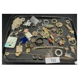 Costume Pins, Bracelets & Jewelry.