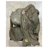 U.S. Military Uniform Clothes, Hat, Duffel Bag.