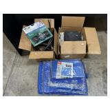 Tarps, Can Liners, Hoses, Respirator.