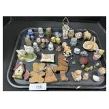 Owl Figurines, Homco, Wood Carvings.