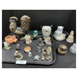 Owl Figurines, Lefton, Towle, Reutter, M. Requena.