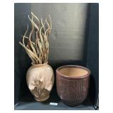 Glazed Terracotta Planter & Vase.