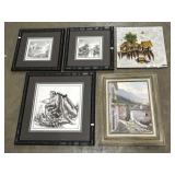 Japanese Art Prints, Signed Oil On Canvas.