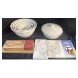 Longaberger Pottery Cookie Molds, Spoon Rests.