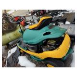 Green Yard Man Riding Mower