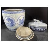 Stoneware Herring Pot, Japanese Hibachi, Ceramic