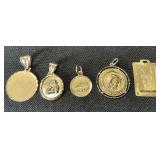 14K Gold Pendants.
