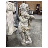 Vtg Concrete Cherub Statue.