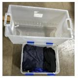 Clothing & 2 Totes.