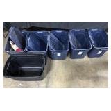 6 Storage Totes & Christmas Decor.