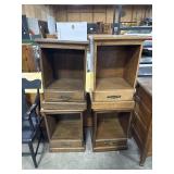 (4) Solid Oak End Tables.