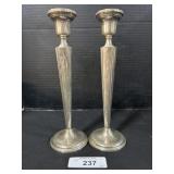 Sterling Silver Weighted Candle Sticks.