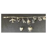 Sterling Silver Charm Bracelet.