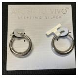 Sterling Silver Argento Vivo Hoop Earrings.