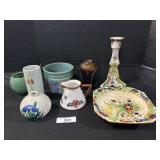 Hand Painted Bowl, Candles Sick, Pottery Planters.