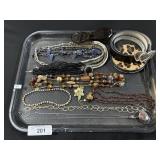 Lot Of Costume Jewelry, Necklaces, Belt.