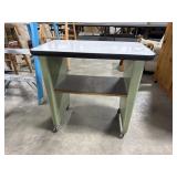 Vtg Rolling Typewriter Table.