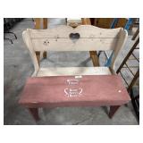 (2) Rustic Pine Benches.