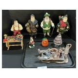 Clothtique Christmas Santas, Reed & Barton Tree.