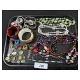 Lot Of Costume Jewelry, Bracelets, Rings, Watches.