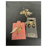 14 KT Gold Earrings & Costume Earrings.