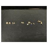 5 Pairs Of 14 KT Gold Earrings.